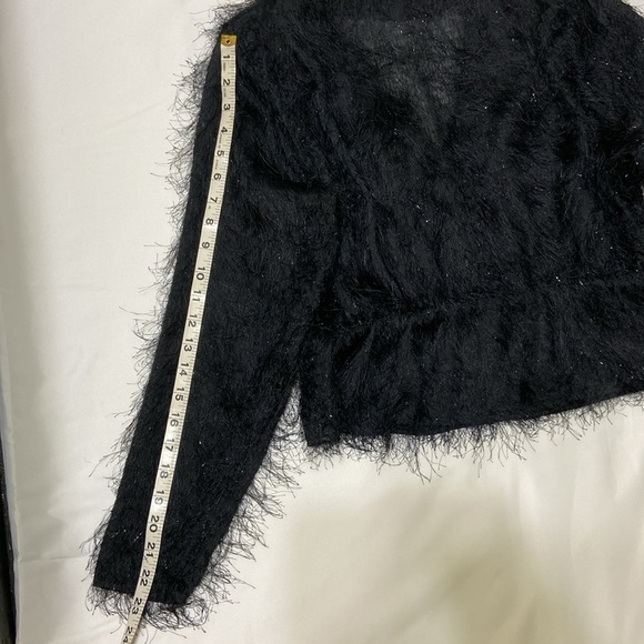 & OTHER STORIES BLACK PEPLUM HEM FEATHER BLOUSE. SIZE 10 - Picture 6 of 10